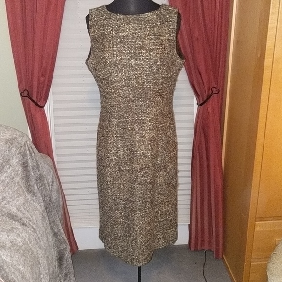 Talbots Dresses & Skirts - Talbots size 14 Brown/Green Tweed Dress